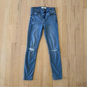 Hidden Los Angeles Women's Blue Distressed Skinny Jeans, Size 26 Waist